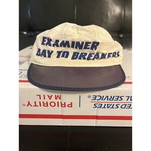 Vintage Examiner Bay to Breakers Miller Lite Paper Tyvek Hat San Francisco